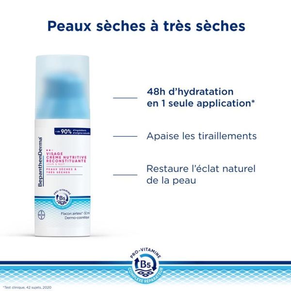 Bayer BepanthenDerma Crème Nutritive Reconstituante Visage - 50ml