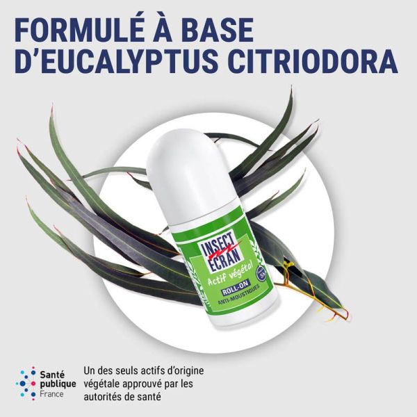 Insect Ecran Roll-On Anti-Moustiques Actif Végétal - 15ml - Protection ciblée dès 6 mois