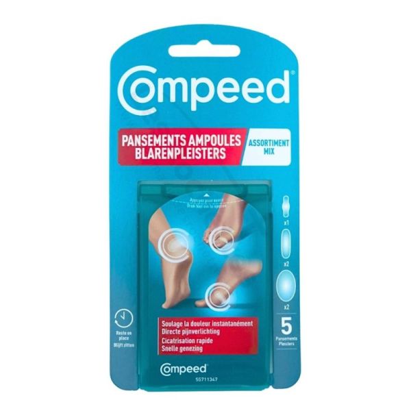 Compeed Ampoules Assortiment 5 Pansements – Réparation et fermeté