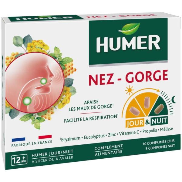 Humer nez gorge jour et nuit 15 comprimés