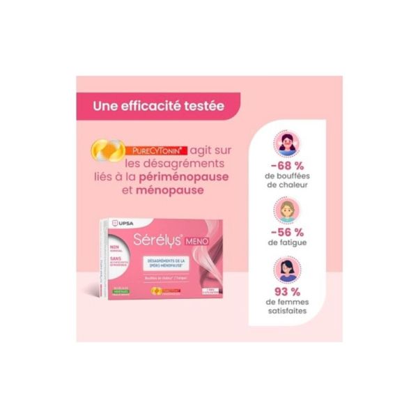 Sérélys Meno 30 gélules – réduction des bouffées de chaleur