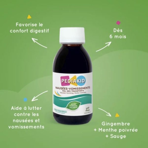 Pédiakid Nausées-Vomissements Mal des transports 125 ml – Confort digestif