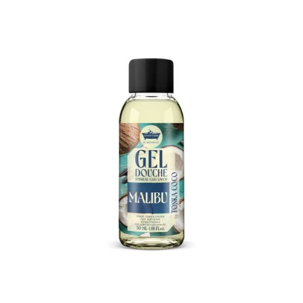 Les Petits Bains de Provence Coffret Road Trip 4 Gels Douche 30ml et 10 Perles de Bain - Nettoie en douceur et relaxe le corps