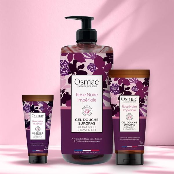 Osmaé Gel Douche Surgras Rose Noire Impériale 200 ml – Douceur et sillage précieux