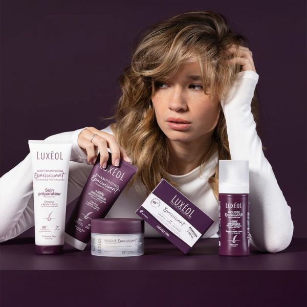 Luxéol Masque Épaississant - 200ml - Densifie, démêle et sublime les cheveux fins