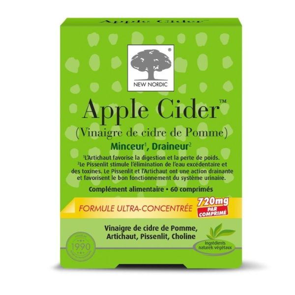 New Nordic Apple Cider 60 Comprimés - Favorise la perte de poids et affine la silhouette