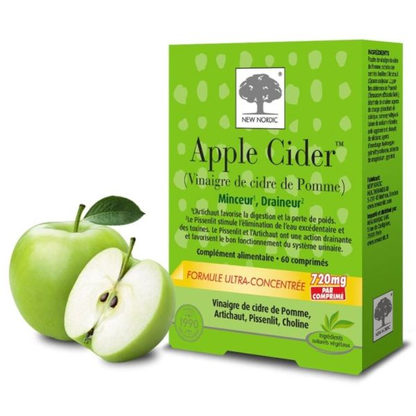 New Nordic Apple Cider 60 Comprimés - Favorise la perte de poids et affine la silhouette