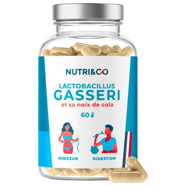 Nutri&Co Lactobacillus Gasseri et sa Noix de Cola - 60 Gélules - Digestion et brûle-graisse