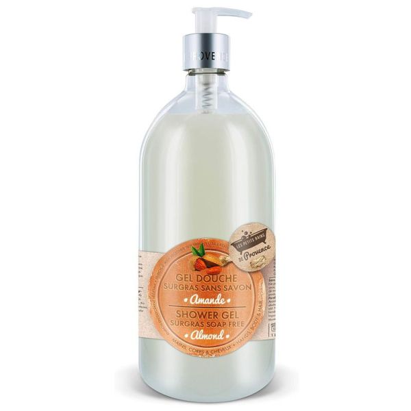 Les Petits Bains de Provence Gel Douche Surgras Sans Savon - Amande 1 Litre