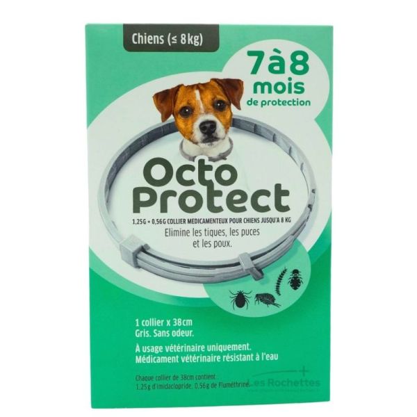Elanco Octoprotect Collier Anti-puces & tiques - 38cm - protection antiparasitaire 8 mois pour petit chien