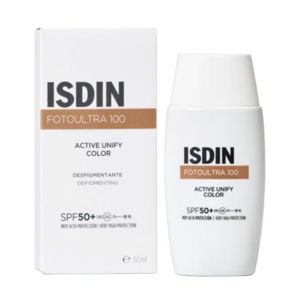 Isdin Fotoultra 100 Active Unify COLOR Crème Solaire Visage SPF50+ - 50ml