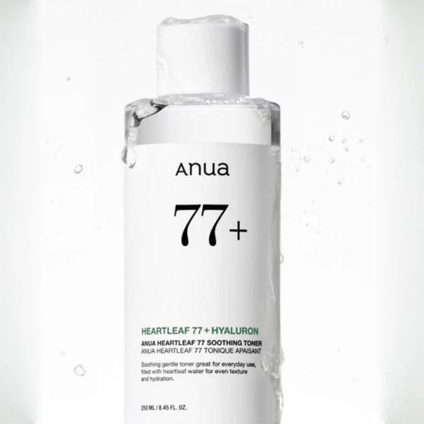Anua Heartleaf 77% Soothing Toner 250ml - Lotion tonique hydratante et apaisante anti-rougeurs