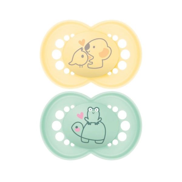 MAM Original 6 Mois et plus Lot de 2 Sucettes Animaux - Coloris aléatoire