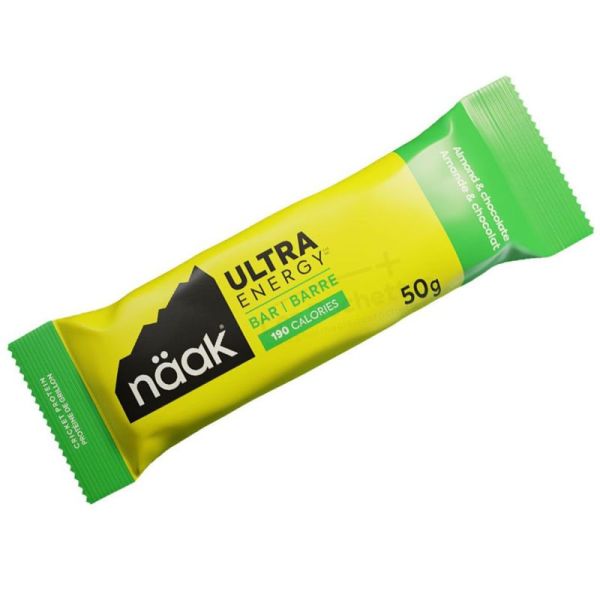 Naak Ultra Energy Barre Énergétique - 1 barre - Saveur Amandes & Chocolat