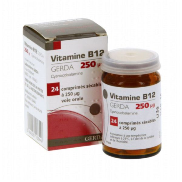 Gerda Vitamine B12 gerda 250µg 24 comprimés