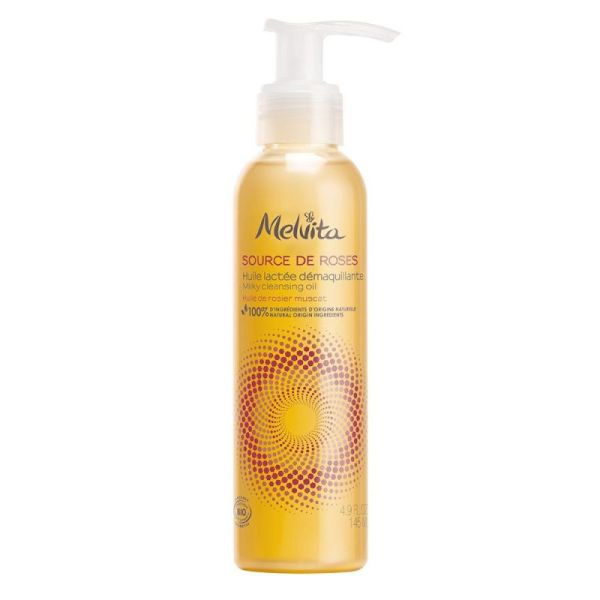 Melvita Source de Roses Huile Lactée Démaquillante Bio 145 ml