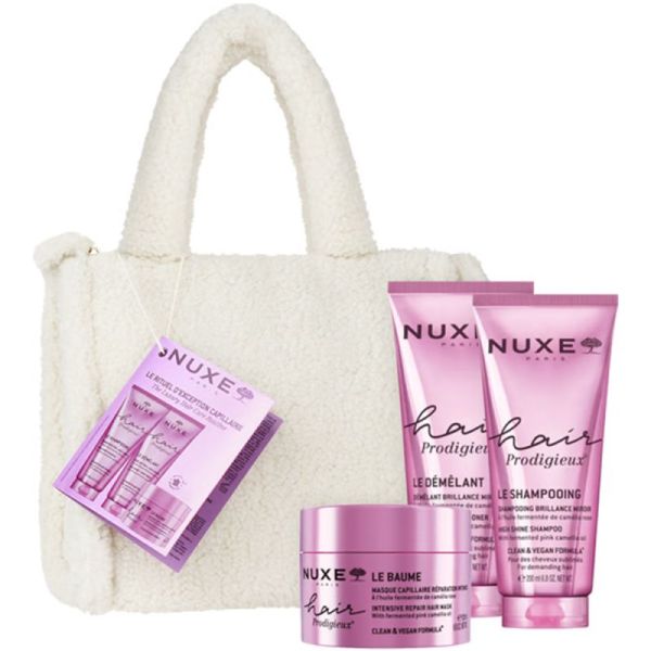 Nuxe Hair Prodigieux Vanity Le Rituel d'Exception - Shampooing Brillance + Démêlant Brillance + Masque Réparation Intense