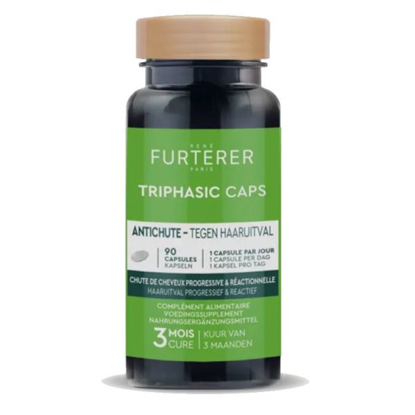 Furterer Triphasic Caps Antichute - 90 gélules - Complément alimentaire anti chute de cheveux