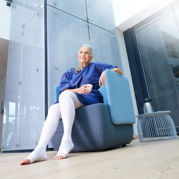 Thuasne Anti-Stase Clinic Chaussettes de Contention Classe 2 Long – Prévention thromboembolique