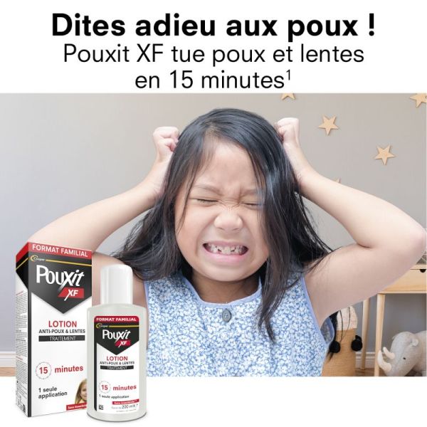 Pouxit XF Anti-Poux et Lentes Lotion - 200 ml - Traitement express, efficace en 15 minutes