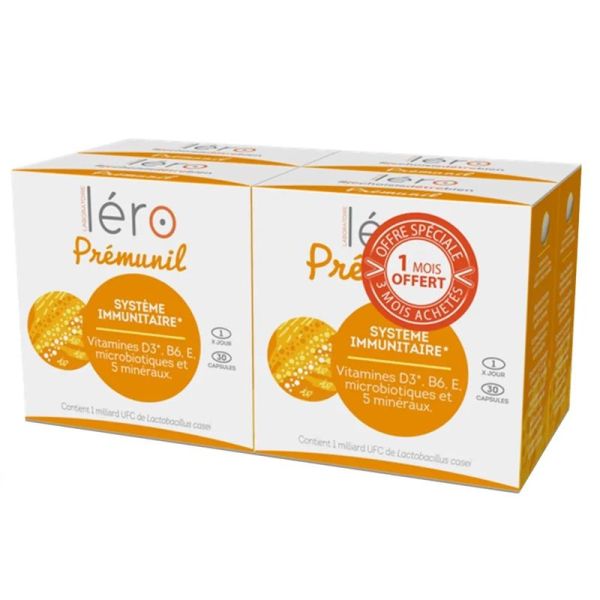 Léro Prémunil Système Immunitaire - 120 Capsules dont 30 Offertes