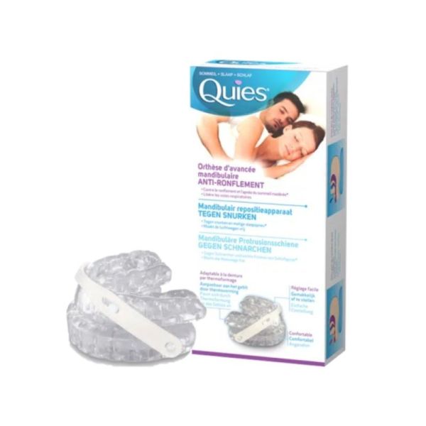 Quies Orthèse d'Avancée Mandibulaire - Solution contre le ronflement et l'apnée modérée