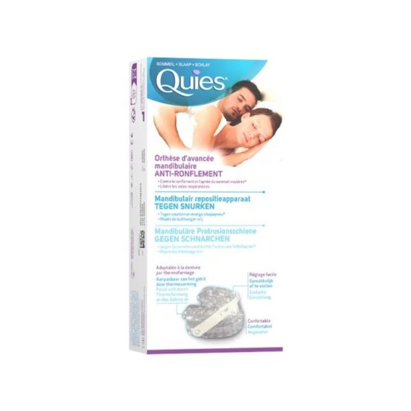 Quies Orthèse d'Avancée Mandibulaire - Solution contre le ronflement et l'apnée modérée