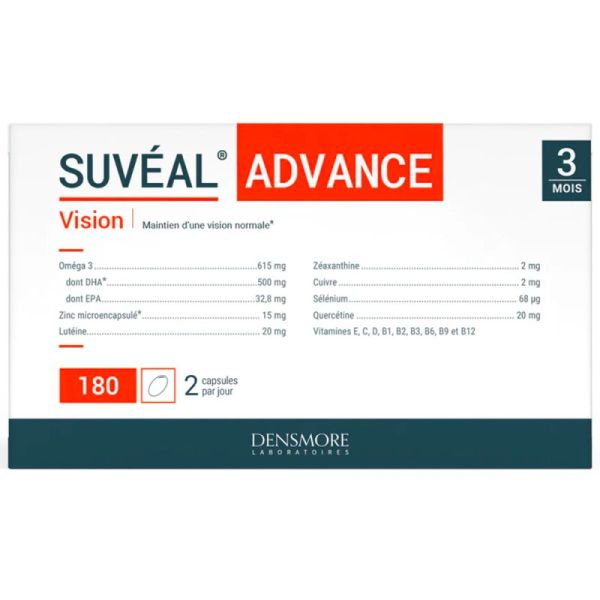 Densmore Suvéal Advance - 180 gélules - Protection de la vision et lutte contre le stress oxydatif