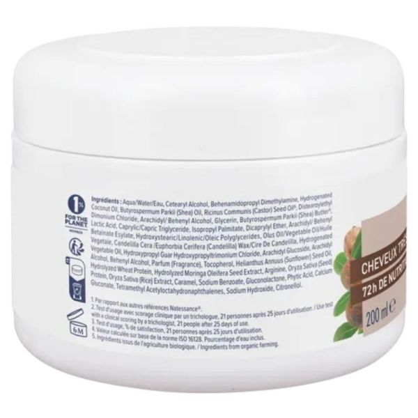 Natessance Masque Ultra-nourrissant Karité Bio 200 ml - Nourrit, fortifie et sublime les cheveux secs