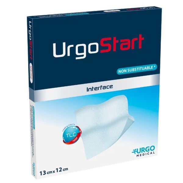 URGO UrgoStart Interface - 16 pansements - 13 cm x 12 cm - Plaies chroniques difficiles à cicatriser