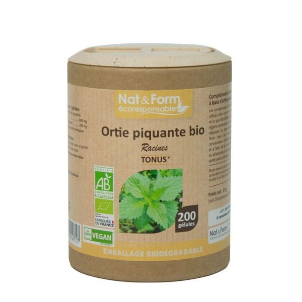 Nat & Form Écoresponsable Ortie Piquante Racine Bio 200 gélules végétales
