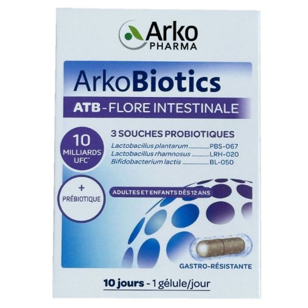 Arkopharma ArkoBiotics ATB Flore Intestinale 10 gélules - équilibre, protège et renforce le microbiote