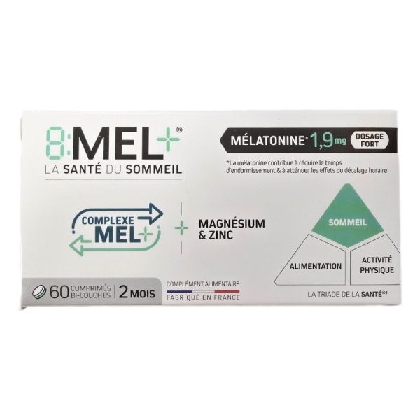 8:MEL+ Mélatonine 1,9mg - 60 comprimés