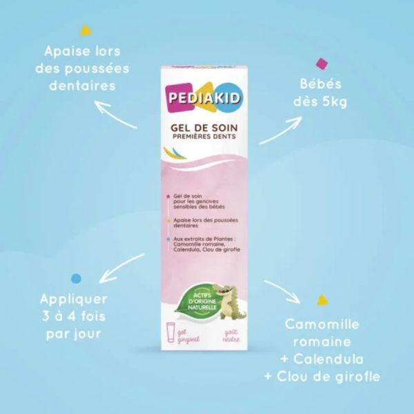 Pédiakid Gel de soin Premières Dents 15 ml – Apaisement et protection des gencives