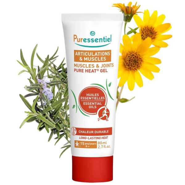 Puressentiel Articulations & Muscles Pure Heat Gel 80ml – Chaleur intense et détente musculaire
