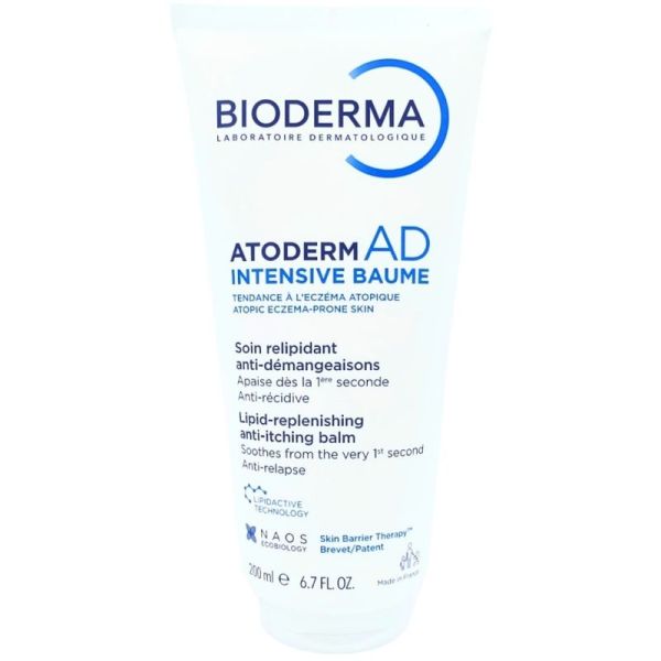 Bioderma Atoderm AD Intensive Baume 200ml - Apaisement immédiat et anti-démangeaisons