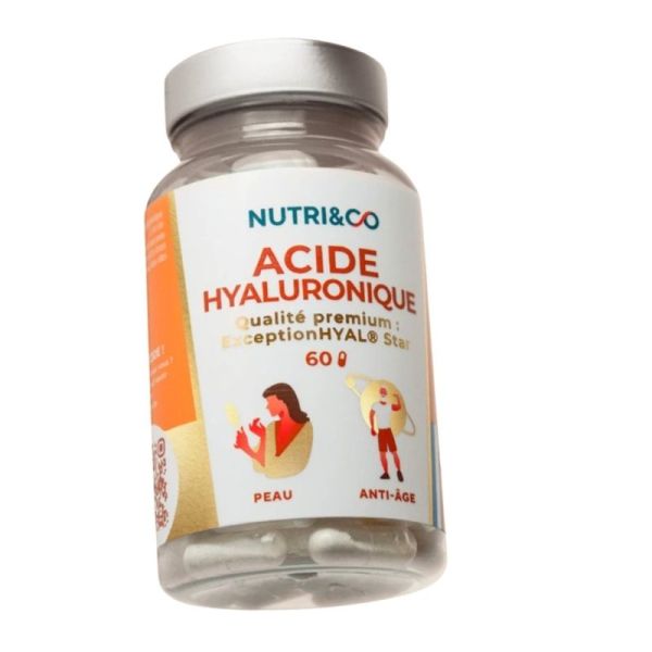 Nutri&Co Acide Hyaluronique 60 Gélules – hydratation et élasticité de la peau