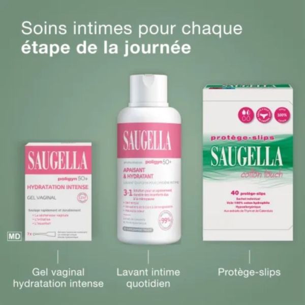 Saugella Poligyn 50+ - 7 unidoses - Soulagement durable de la sécheresse intime