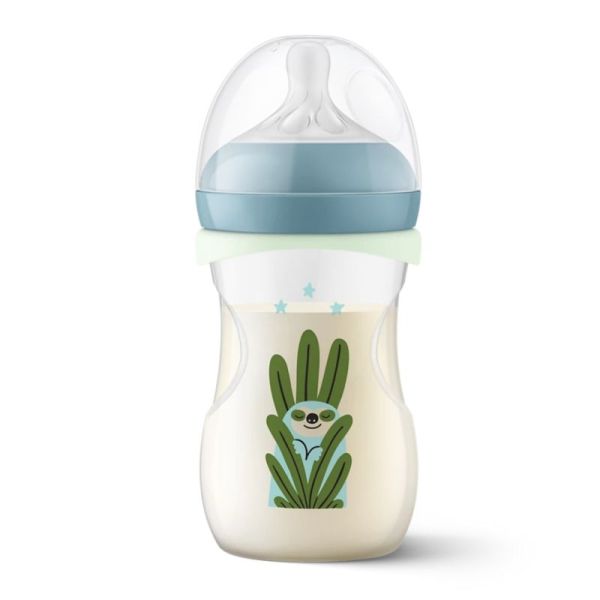 Philips Avent Natural Response Nighttime Biberon Phosphorescent 260ml - 3 à 6 mois avec tétine à débit moyen
