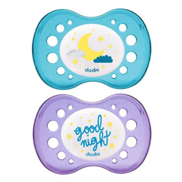 Dodie Sucette Anatomique Nuit +18m Bonne Nuit - Lot de 2