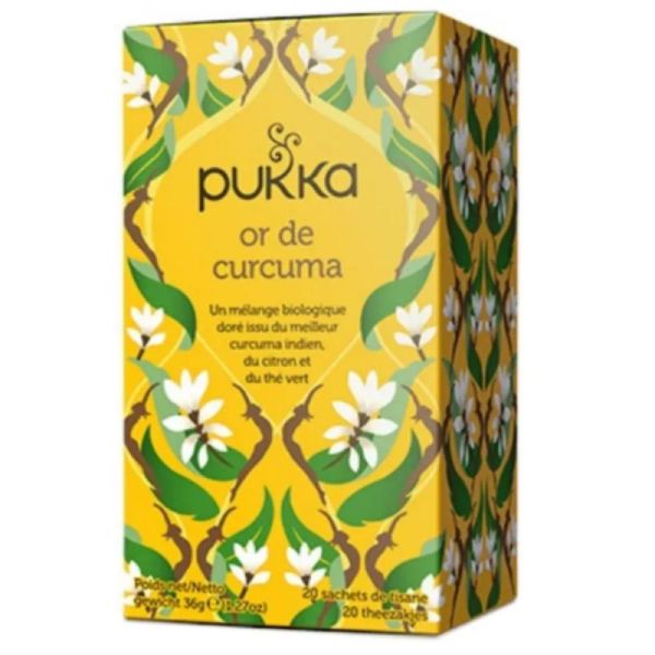 Pukka Tisane Ayurvédique Or de Curcuma 20 sachets