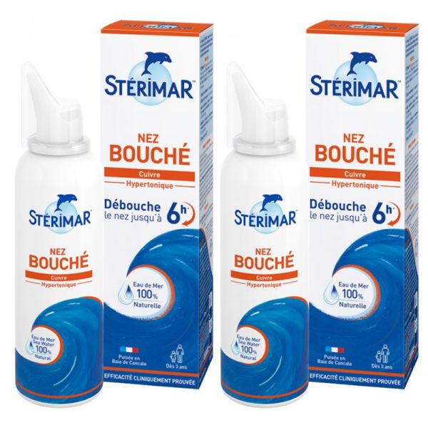 Stérimar Nez Bouché Lot de 2x100ml – Décongestion rapide et soulagement