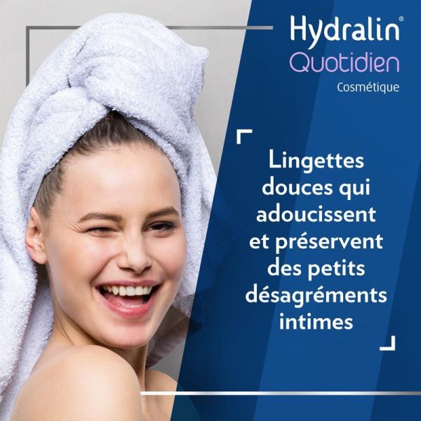 Hydralin Lingettes douces a l'extrait de lotus 10 lingettes