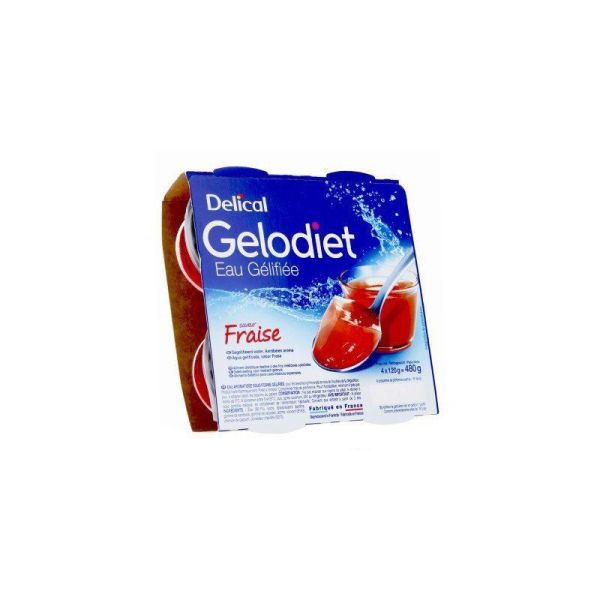 Gelodiet eau gélifiée fraise 4x120g