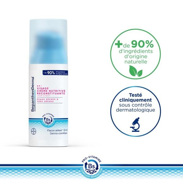 Bayer BepanthenDerma Crème Nutritive Reconstituante Visage - 50ml