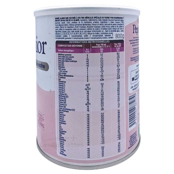 Picot Pepti Junior - Lait Infantile au Riz - Bébé de 0 à 36 mois - Allergie aux PLV - 800g