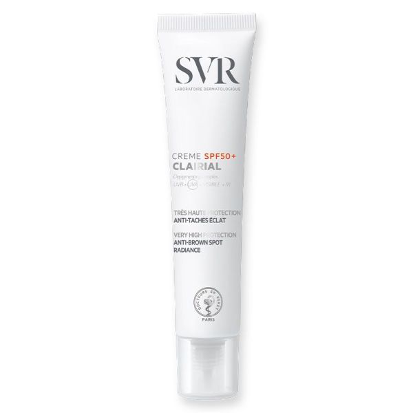 SVR Clairial Crème Anti-Taches SPF50+ - 40 ml - Tous Types de Peaux et Taches Brunes