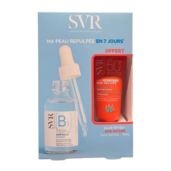 SVR [B3] Ampoule Hydra 30 ml + Sun Secure Blur SPF 50+ 15 ml OFFERT