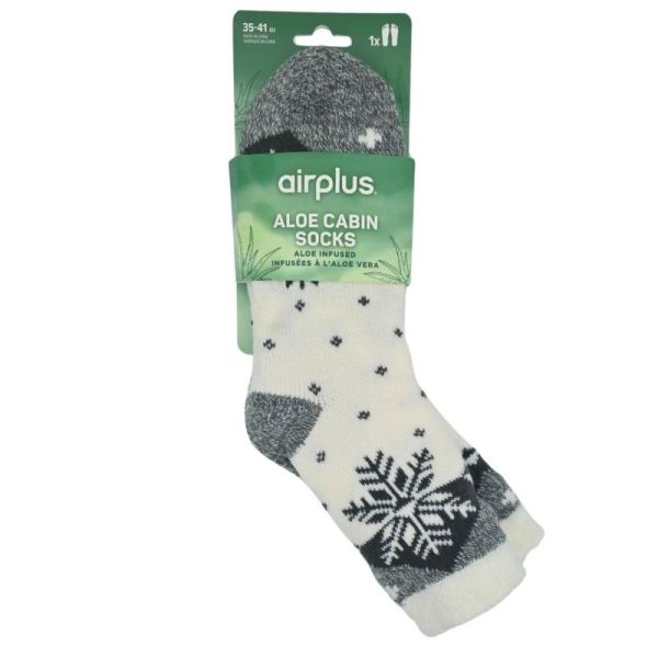 AirPlus Aloe Cabin Socks Chaussettes Hydratantes Femme Flocon Vert - 35-41