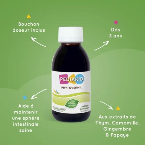 Pédiakid Phytovermil 125 ml – Protection et équilibre de la sphère intestinale